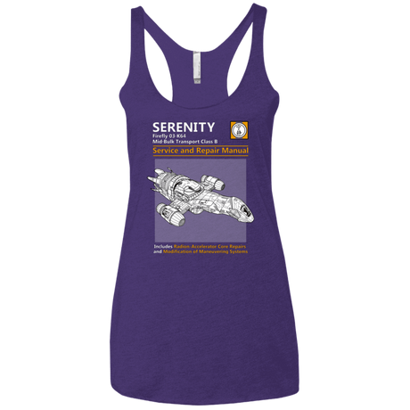T-Shirts Purple / X-Small Serenity Service And Repair Manual Women's Triblend Racerback Tank