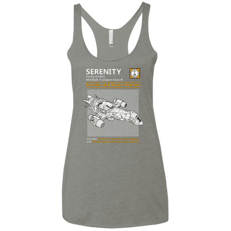 T-Shirts Venetian Grey / X-Small Serenity Service And Repair Manual Women's Triblend Racerback Tank
