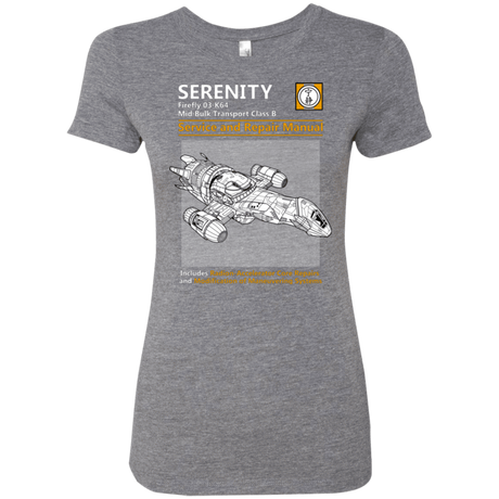 T-Shirts Premium Heather / Small Serenity Service And Repair Manual Women's Triblend T-Shirt