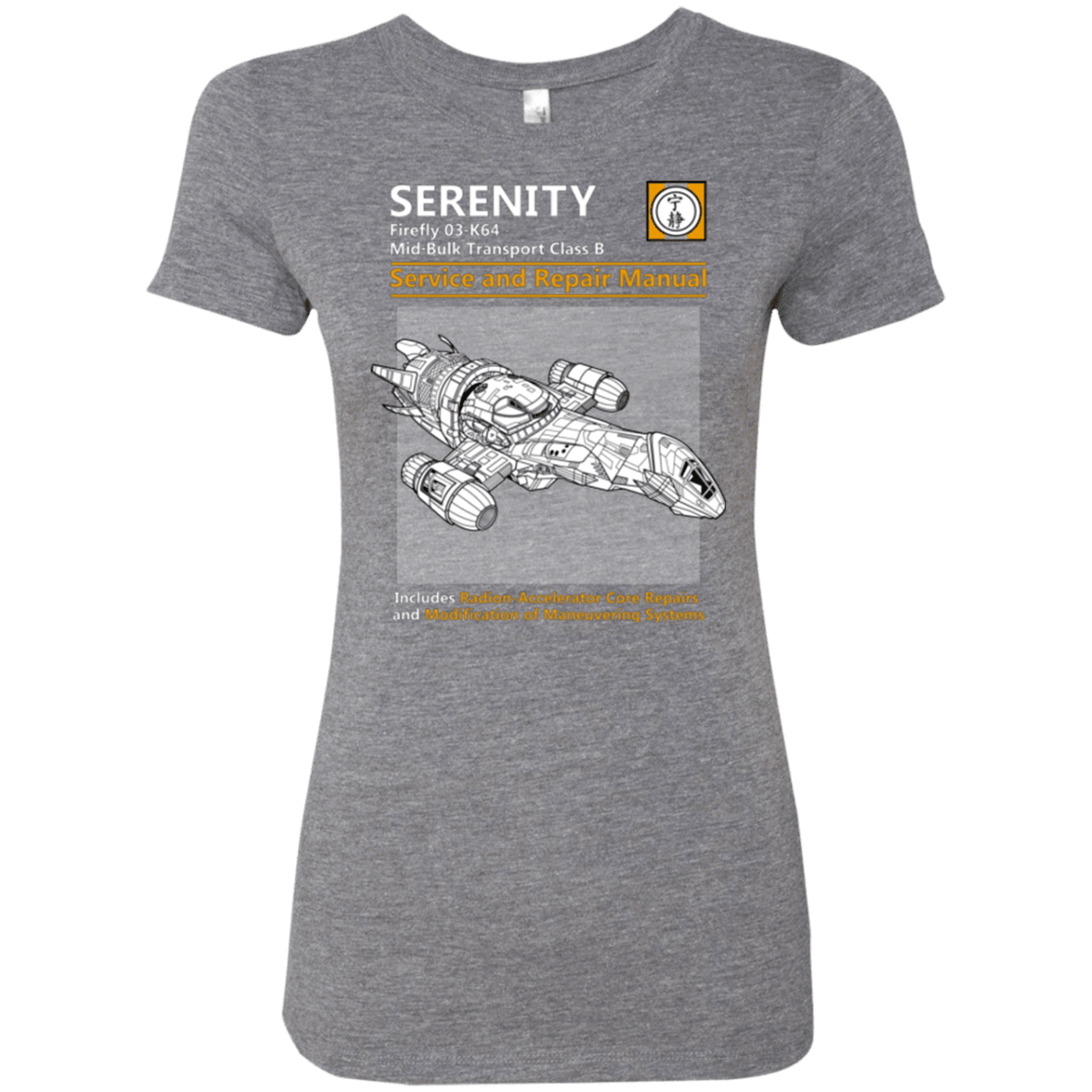 T-Shirts Premium Heather / Small Serenity Service And Repair Manual Women's Triblend T-Shirt