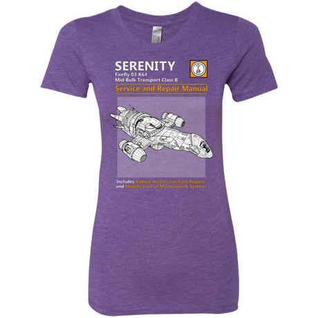 T-Shirts Purple Rush / Small Serenity Service And Repair Manual Women's Triblend T-Shirt