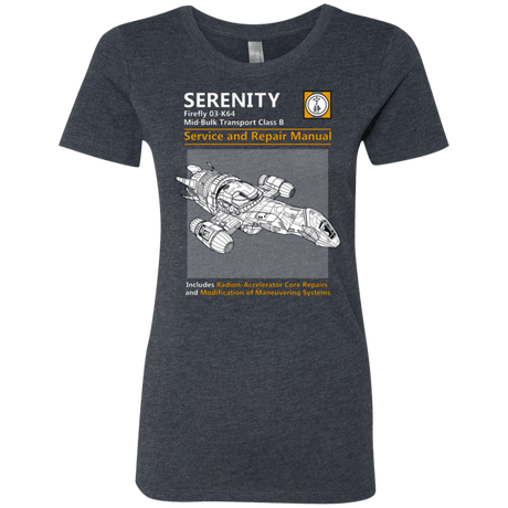 T-Shirts Vintage Navy / Small Serenity Service And Repair Manual Women's Triblend T-Shirt