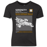 T-Shirts Vintage Black / YXS Serenity Service And Repair Manual Youth Triblend T-Shirt