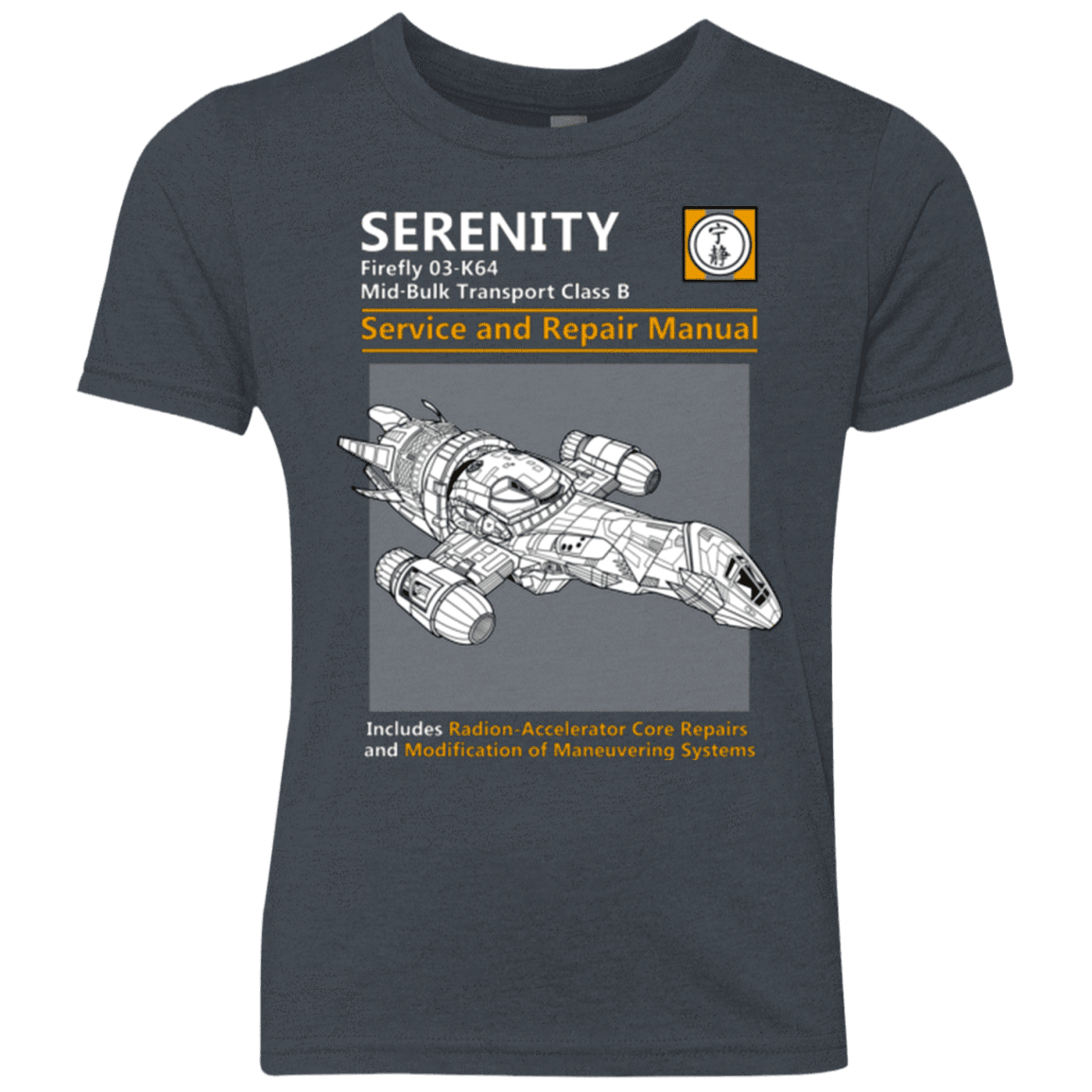 T-Shirts Vintage Navy / YXS Serenity Service And Repair Manual Youth Triblend T-Shirt