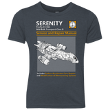 T-Shirts Vintage Navy / YXS Serenity Service And Repair Manual Youth Triblend T-Shirt