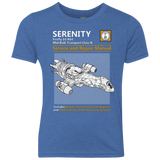 T-Shirts Vintage Royal / YXS Serenity Service And Repair Manual Youth Triblend T-Shirt