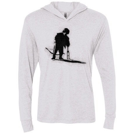 T-Shirts Heather White / X-Small Serial Killer Triblend Long Sleeve Hoodie Tee