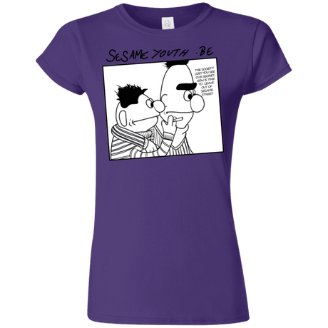 T-Shirts Purple / S Sesame Youth Junior Slimmer-Fit T-Shirt