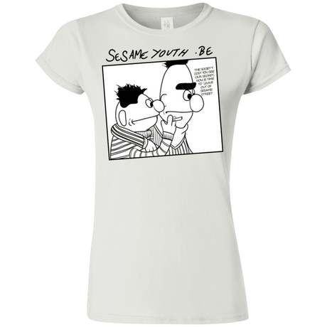 T-Shirts White / S Sesame Youth Junior Slimmer-Fit T-Shirt