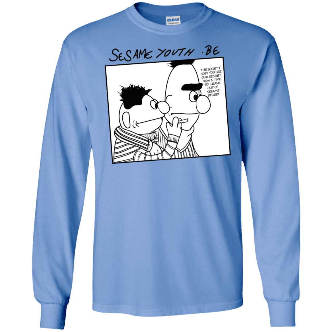 T-Shirts Carolina Blue / S Sesame Youth Men's Long Sleeve T-Shirt