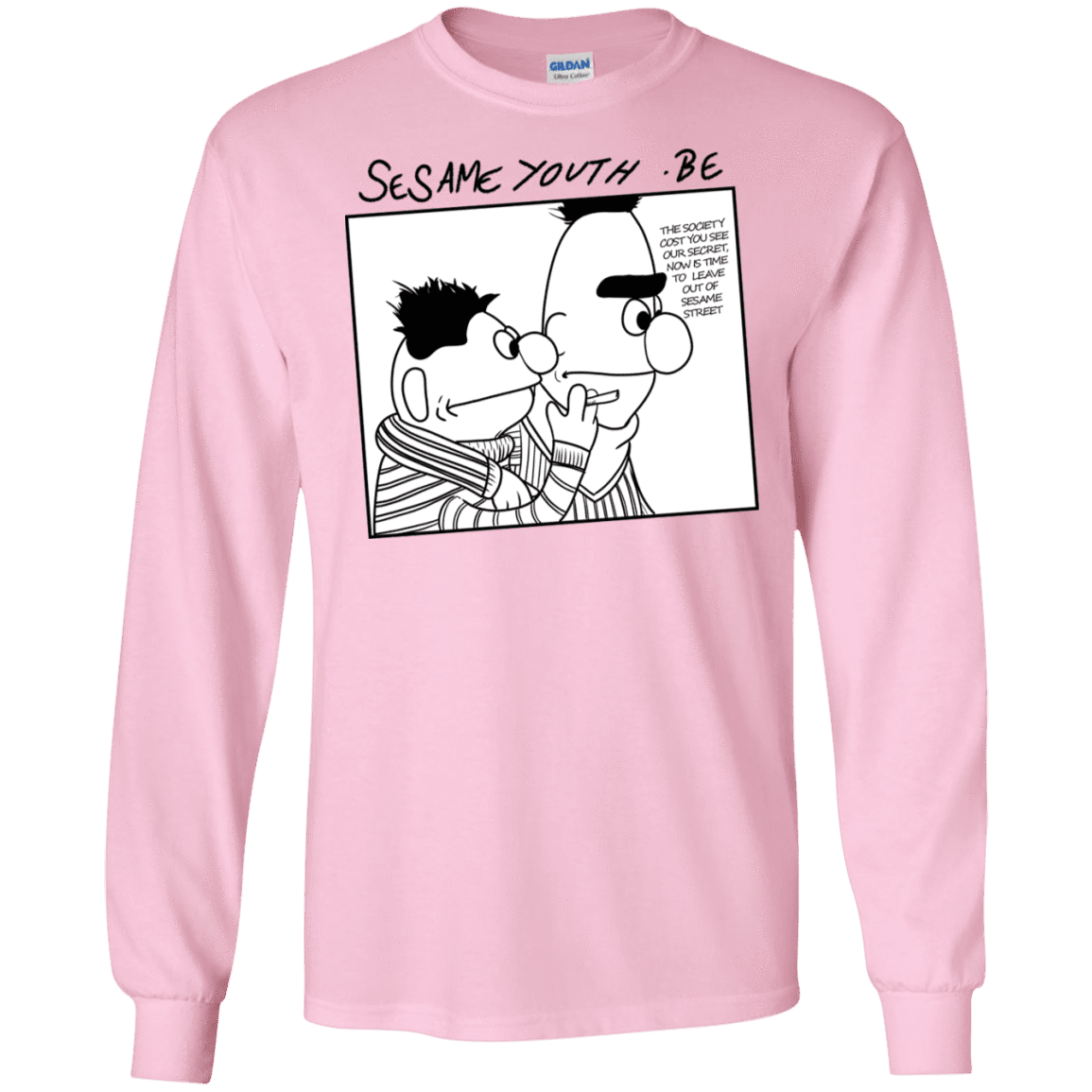 T-Shirts Light Pink / S Sesame Youth Men's Long Sleeve T-Shirt