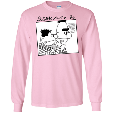 T-Shirts Light Pink / S Sesame Youth Men's Long Sleeve T-Shirt