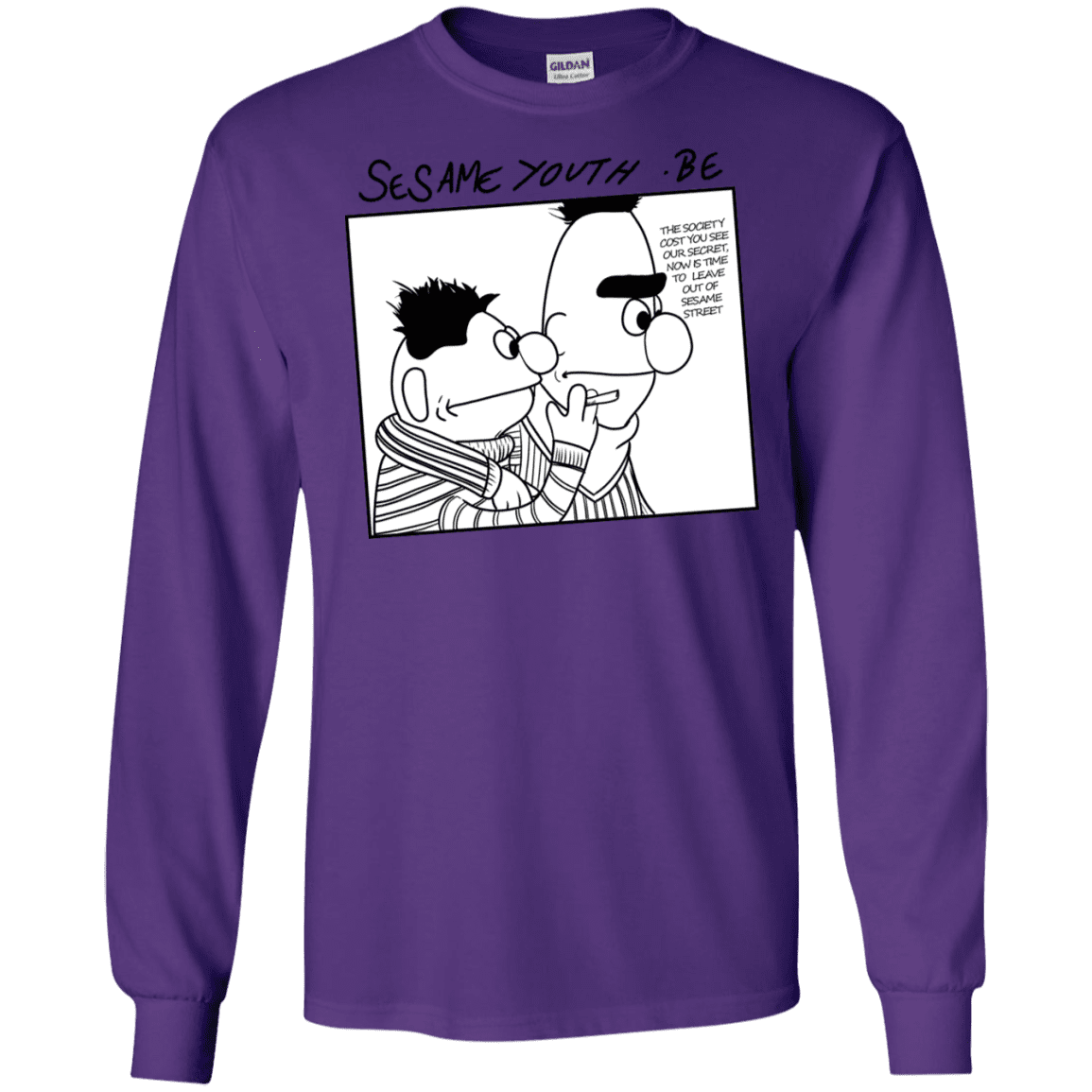 T-Shirts Purple / S Sesame Youth Men's Long Sleeve T-Shirt