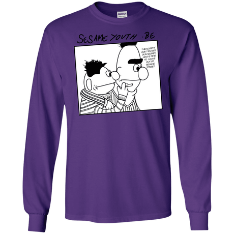 T-Shirts Purple / S Sesame Youth Men's Long Sleeve T-Shirt