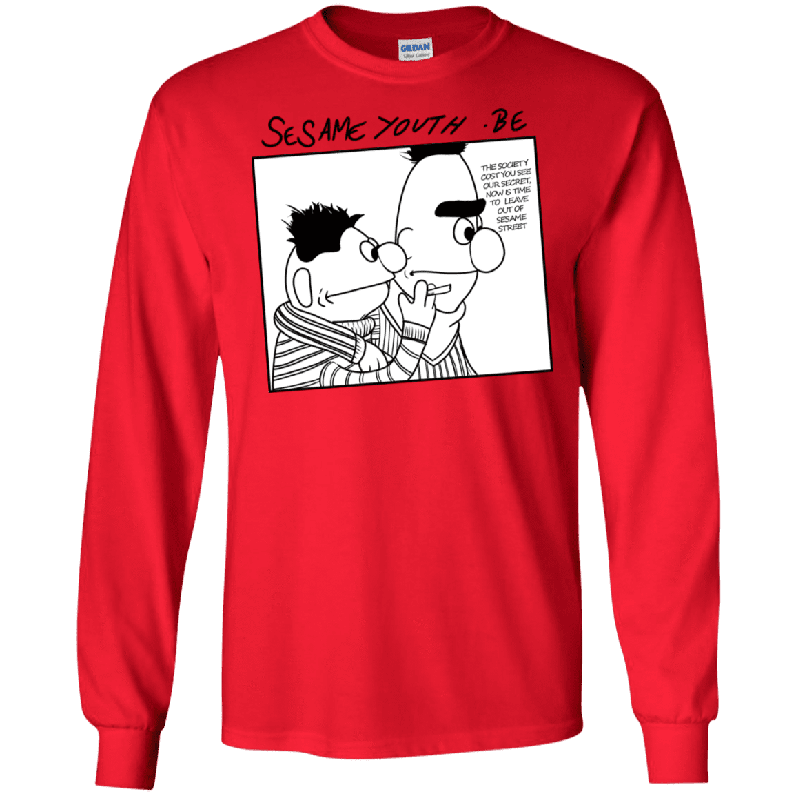 T-Shirts Red / S Sesame Youth Men's Long Sleeve T-Shirt