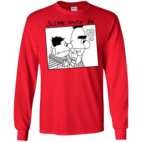 T-Shirts Red / S Sesame Youth Men's Long Sleeve T-Shirt