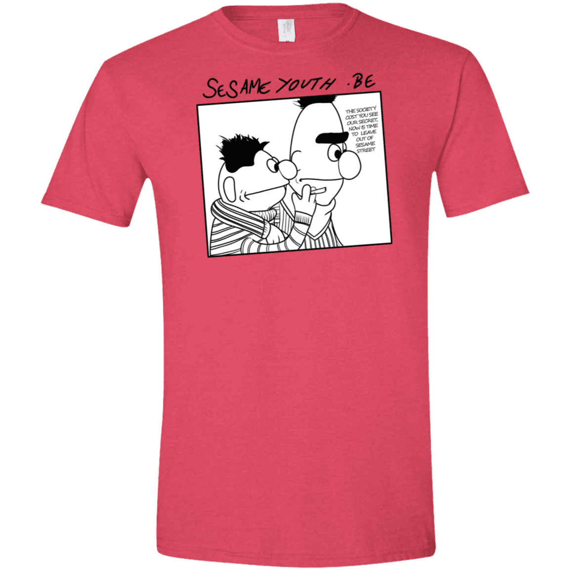 T-Shirts Heather Red / S Sesame Youth Men's Semi-Fitted Softstyle