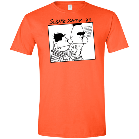 T-Shirts Orange / S Sesame Youth Men's Semi-Fitted Softstyle