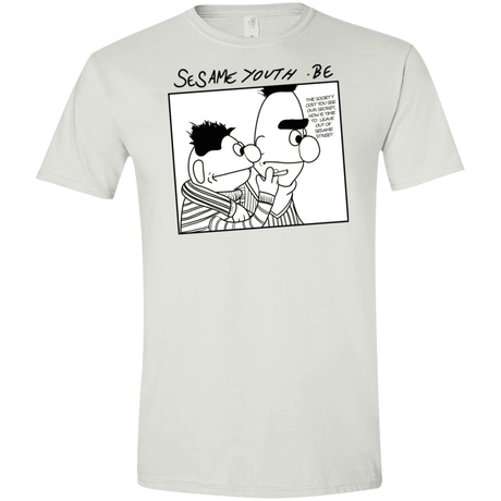 T-Shirts White / X-Small Sesame Youth Men's Semi-Fitted Softstyle