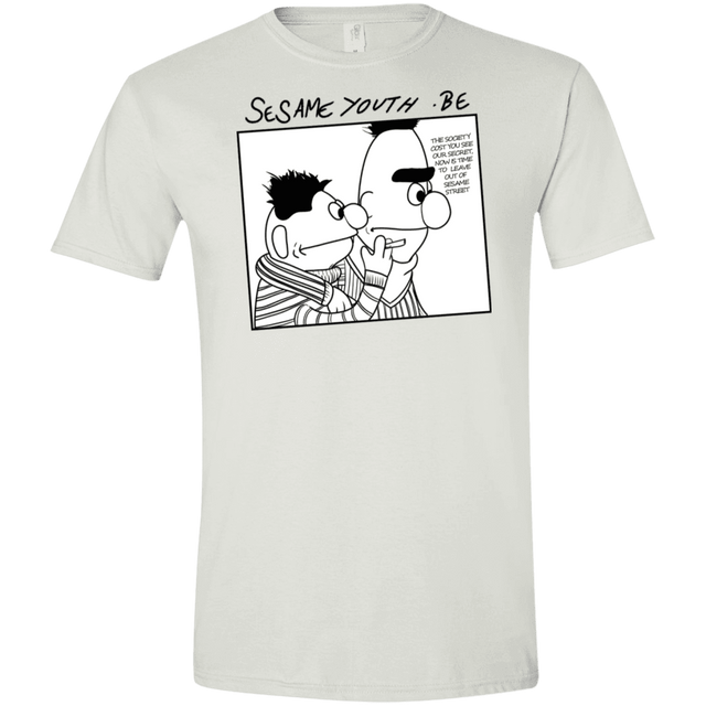 T-Shirts White / X-Small Sesame Youth Men's Semi-Fitted Softstyle