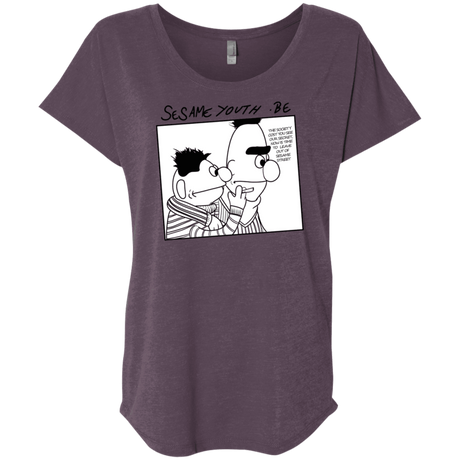 T-Shirts Vintage Purple / X-Small Sesame Youth Triblend Dolman Sleeve