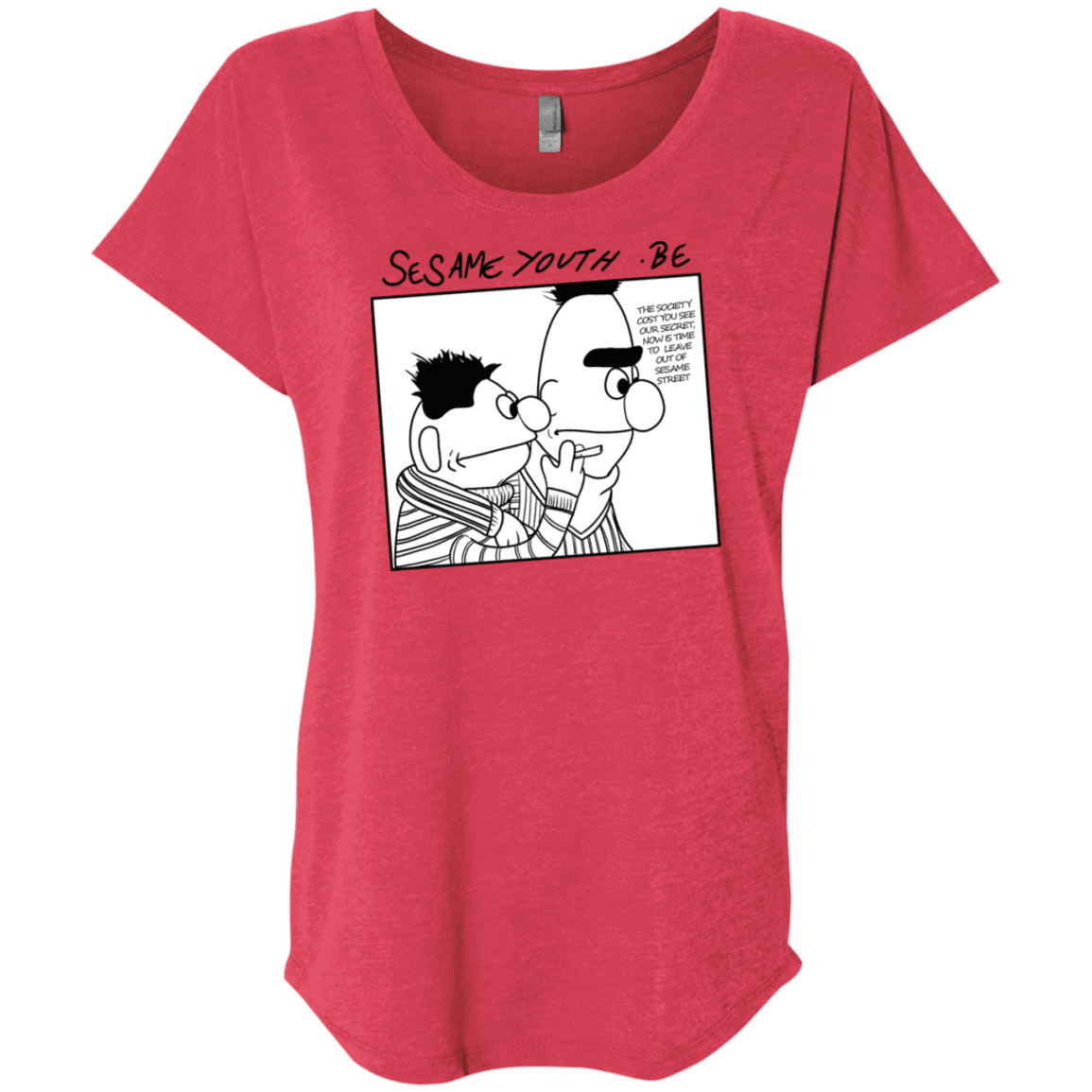 T-Shirts Vintage Red / X-Small Sesame Youth Triblend Dolman Sleeve