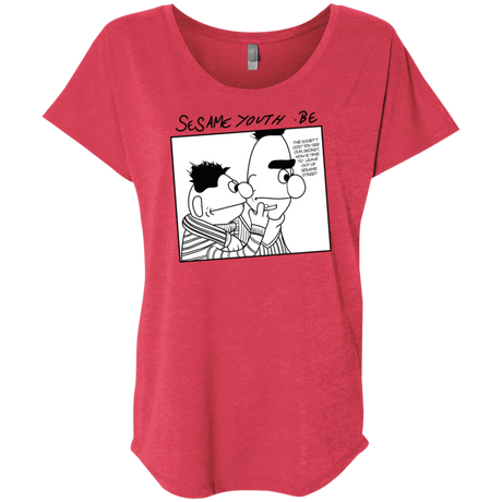 T-Shirts Vintage Red / X-Small Sesame Youth Triblend Dolman Sleeve
