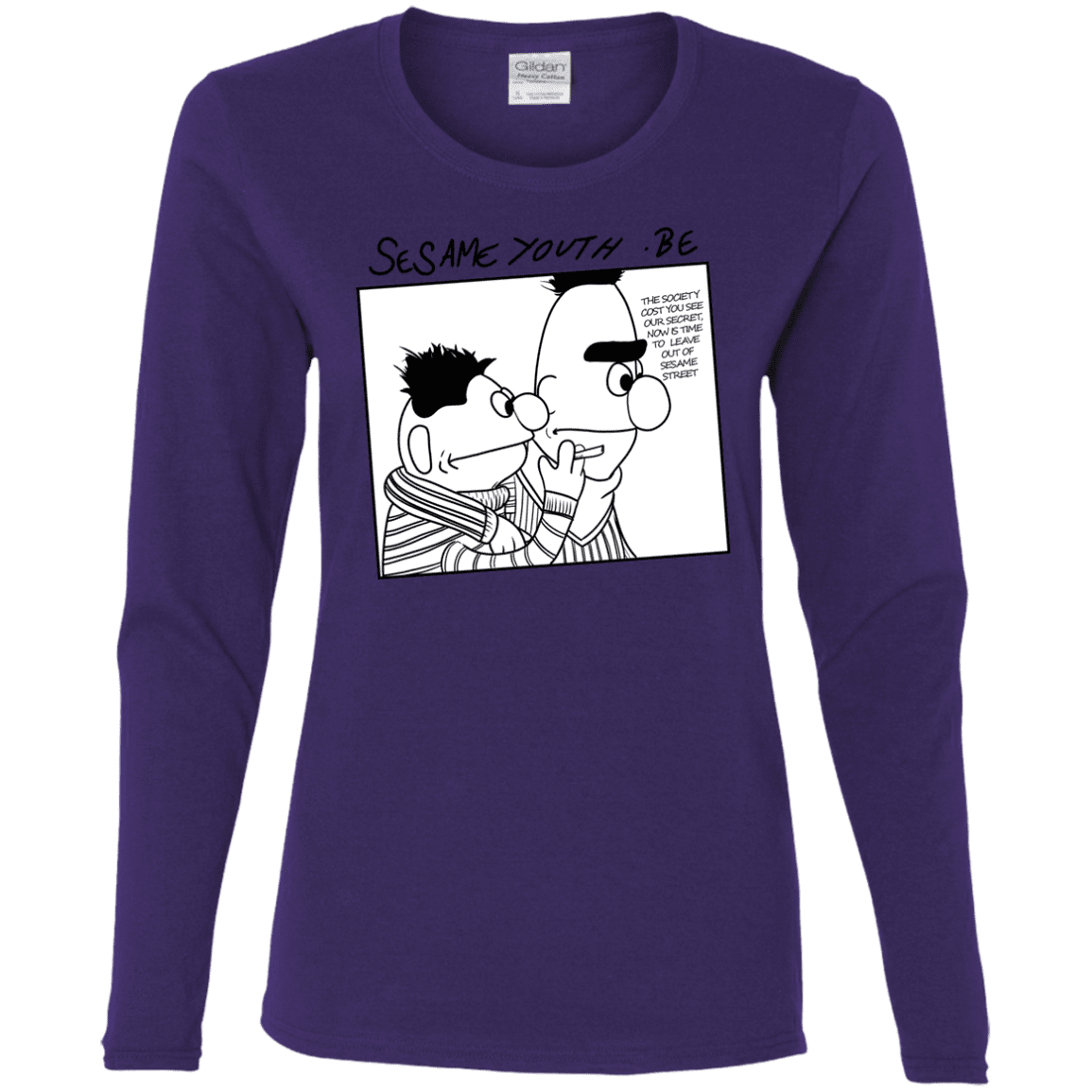 T-Shirts Purple / S Sesame Youth Women's Long Sleeve T-Shirt