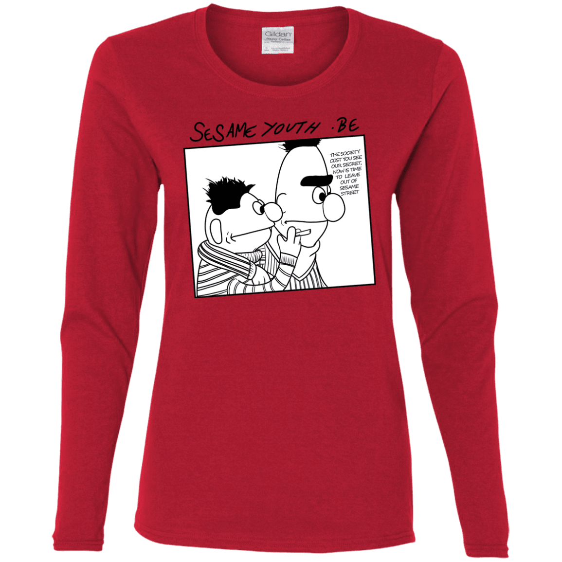 T-Shirts Red / S Sesame Youth Women's Long Sleeve T-Shirt