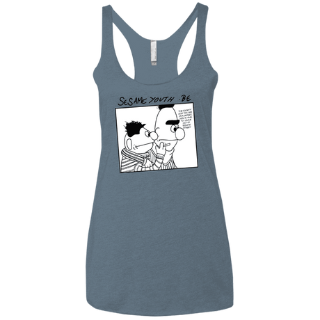 T-Shirts Indigo / X-Small Sesame Youth Women's Triblend Racerback Tank