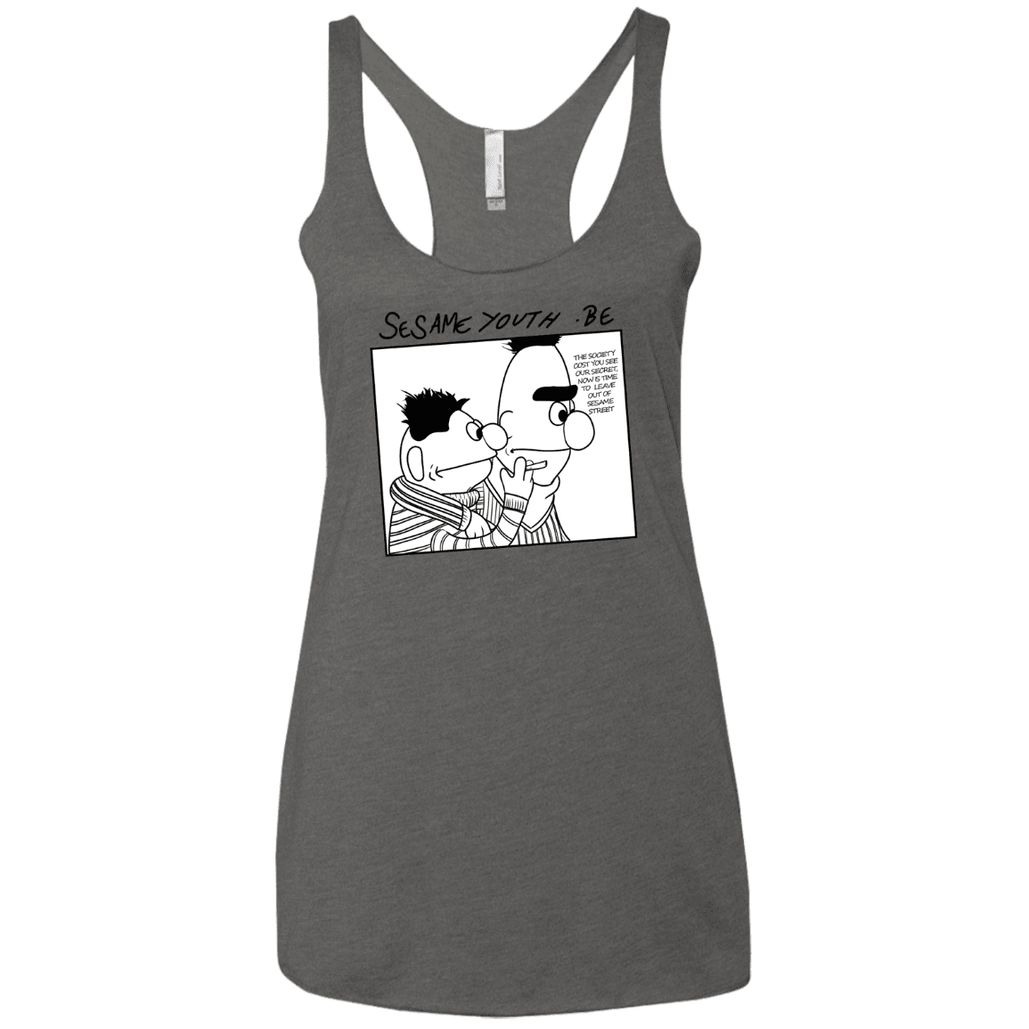T-Shirts Premium Heather / X-Small Sesame Youth Women's Triblend Racerback Tank