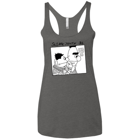 T-Shirts Premium Heather / X-Small Sesame Youth Women's Triblend Racerback Tank