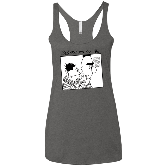 T-Shirts Premium Heather / X-Small Sesame Youth Women's Triblend Racerback Tank