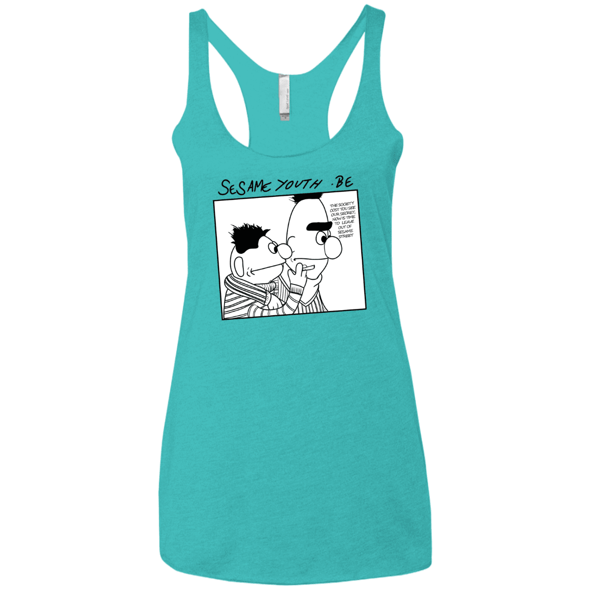 T-Shirts Tahiti Blue / X-Small Sesame Youth Women's Triblend Racerback Tank