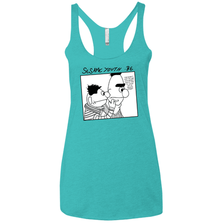 T-Shirts Tahiti Blue / X-Small Sesame Youth Women's Triblend Racerback Tank
