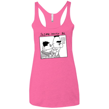 T-Shirts Vintage Pink / X-Small Sesame Youth Women's Triblend Racerback Tank