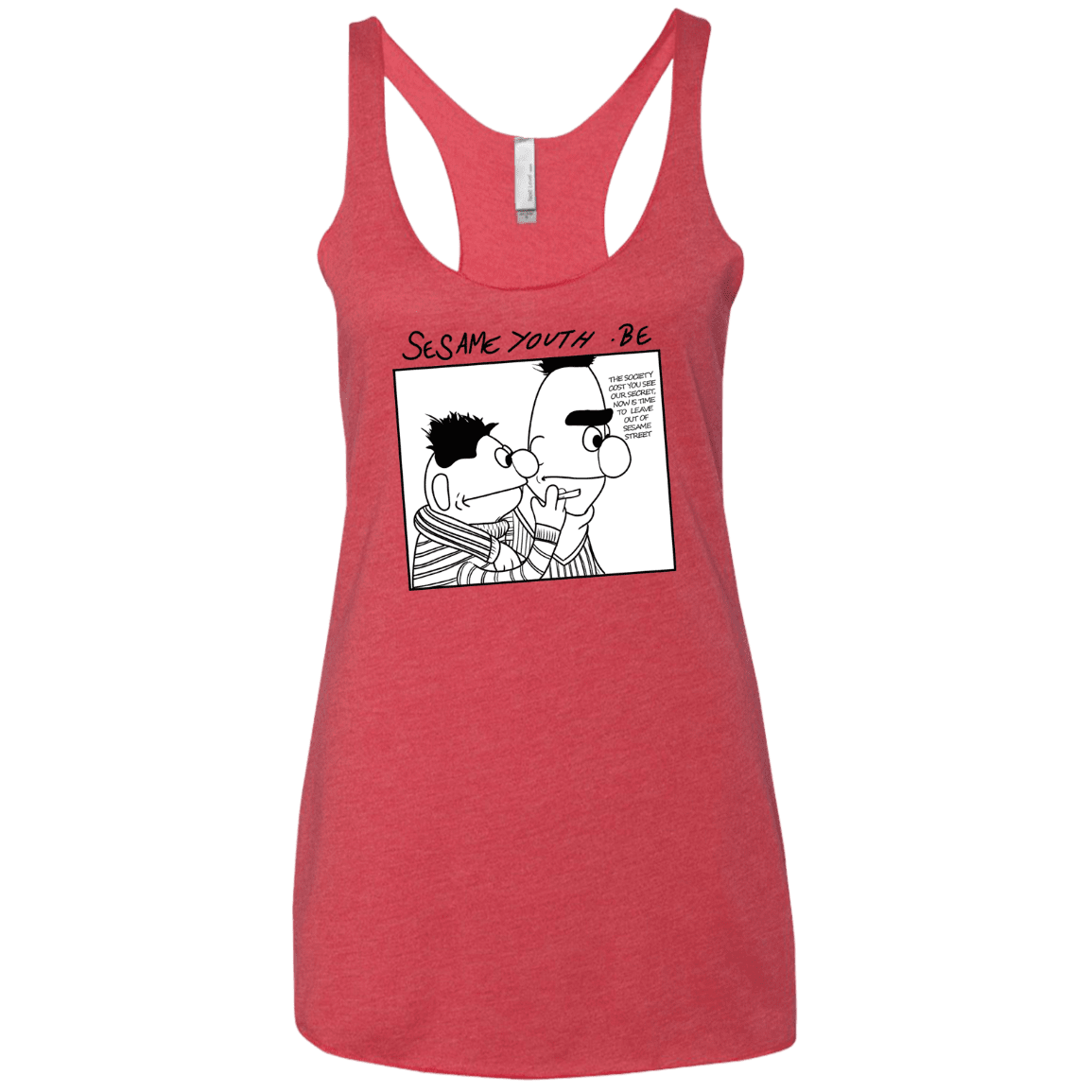 T-Shirts Vintage Red / X-Small Sesame Youth Women's Triblend Racerback Tank