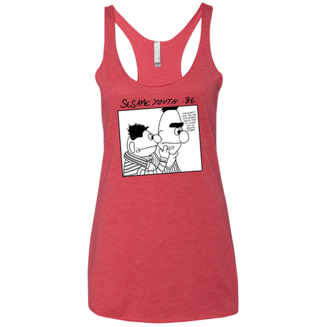 T-Shirts Vintage Red / X-Small Sesame Youth Women's Triblend Racerback Tank
