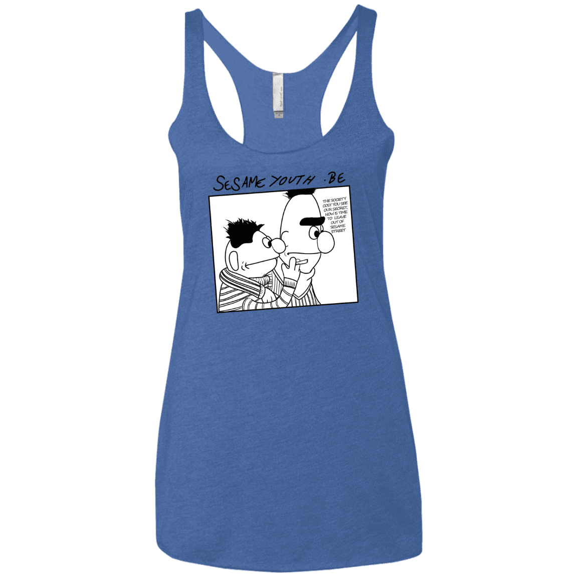 T-Shirts Vintage Royal / X-Small Sesame Youth Women's Triblend Racerback Tank