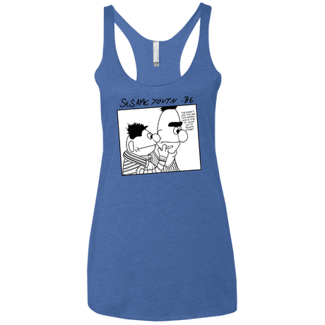 T-Shirts Vintage Royal / X-Small Sesame Youth Women's Triblend Racerback Tank