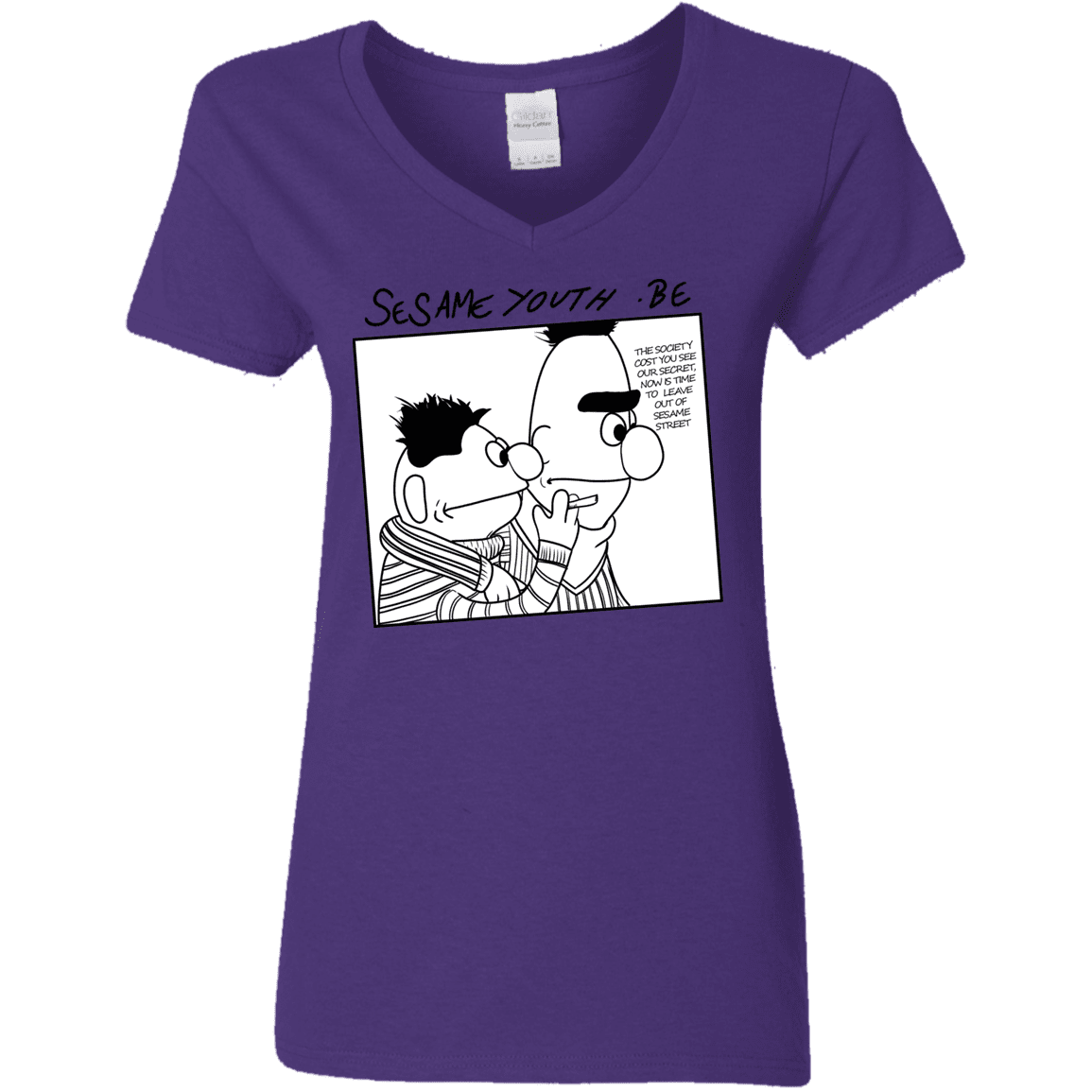 T-Shirts Purple / S Sesame Youth Women's V-Neck T-Shirt