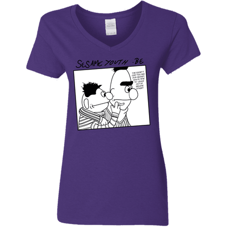 T-Shirts Purple / S Sesame Youth Women's V-Neck T-Shirt