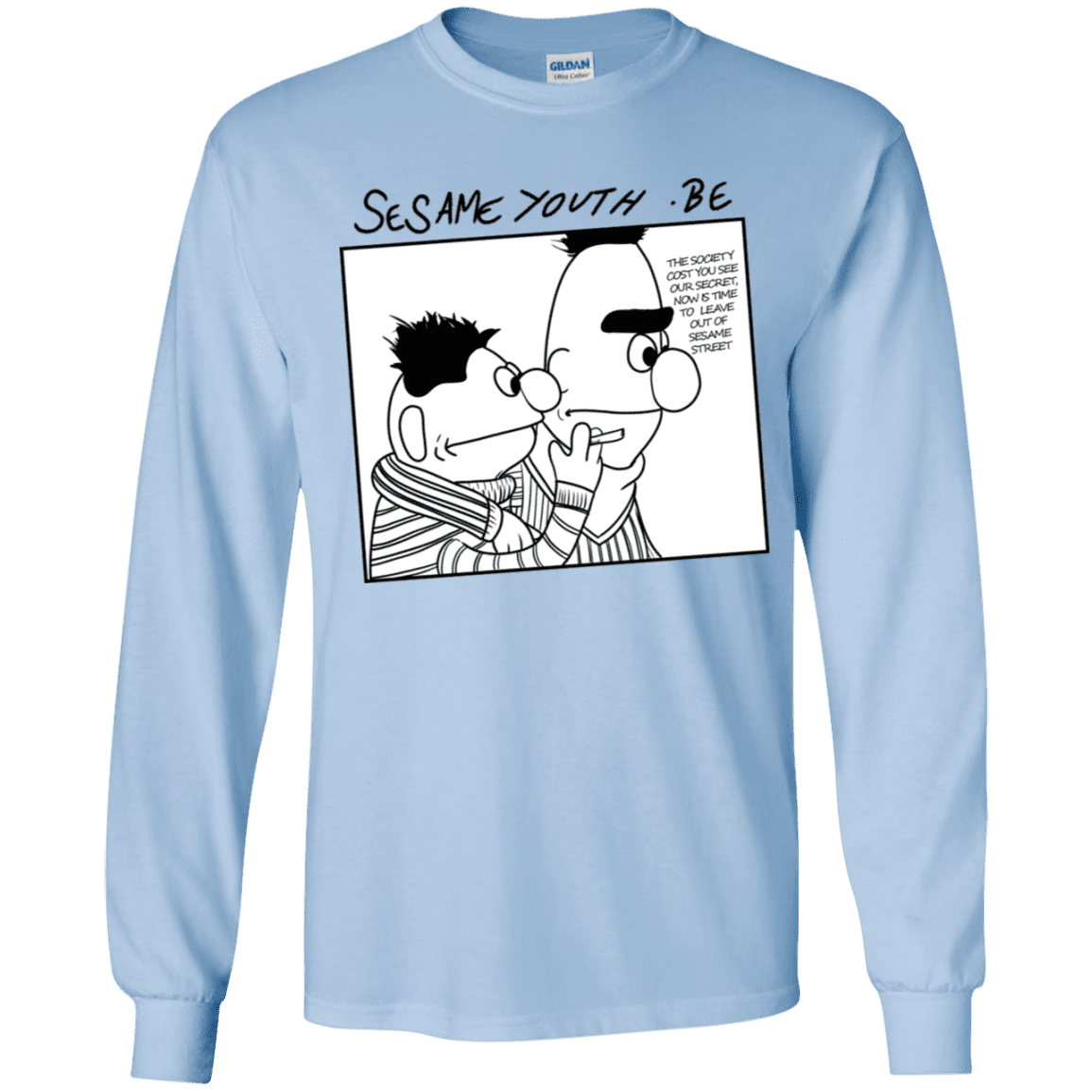 T-Shirts Light Blue / YS Sesame Youth Youth Long Sleeve T-Shirt