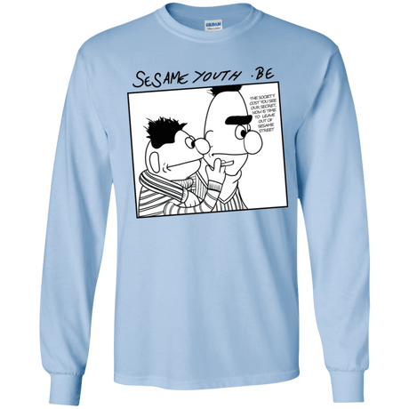 T-Shirts Light Blue / YS Sesame Youth Youth Long Sleeve T-Shirt