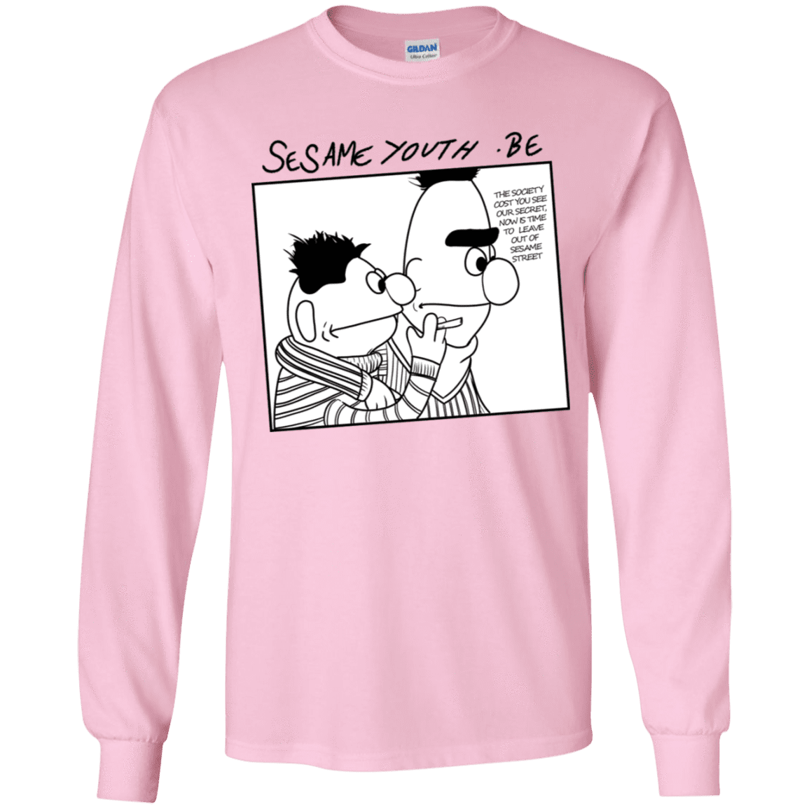 T-Shirts Light Pink / YS Sesame Youth Youth Long Sleeve T-Shirt
