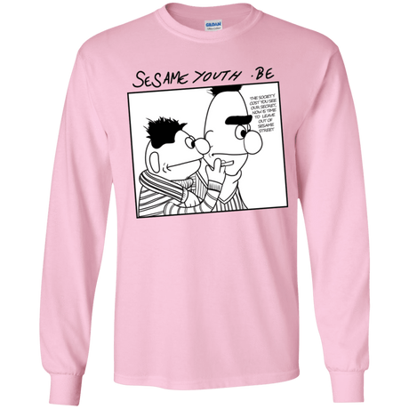 T-Shirts Light Pink / YS Sesame Youth Youth Long Sleeve T-Shirt