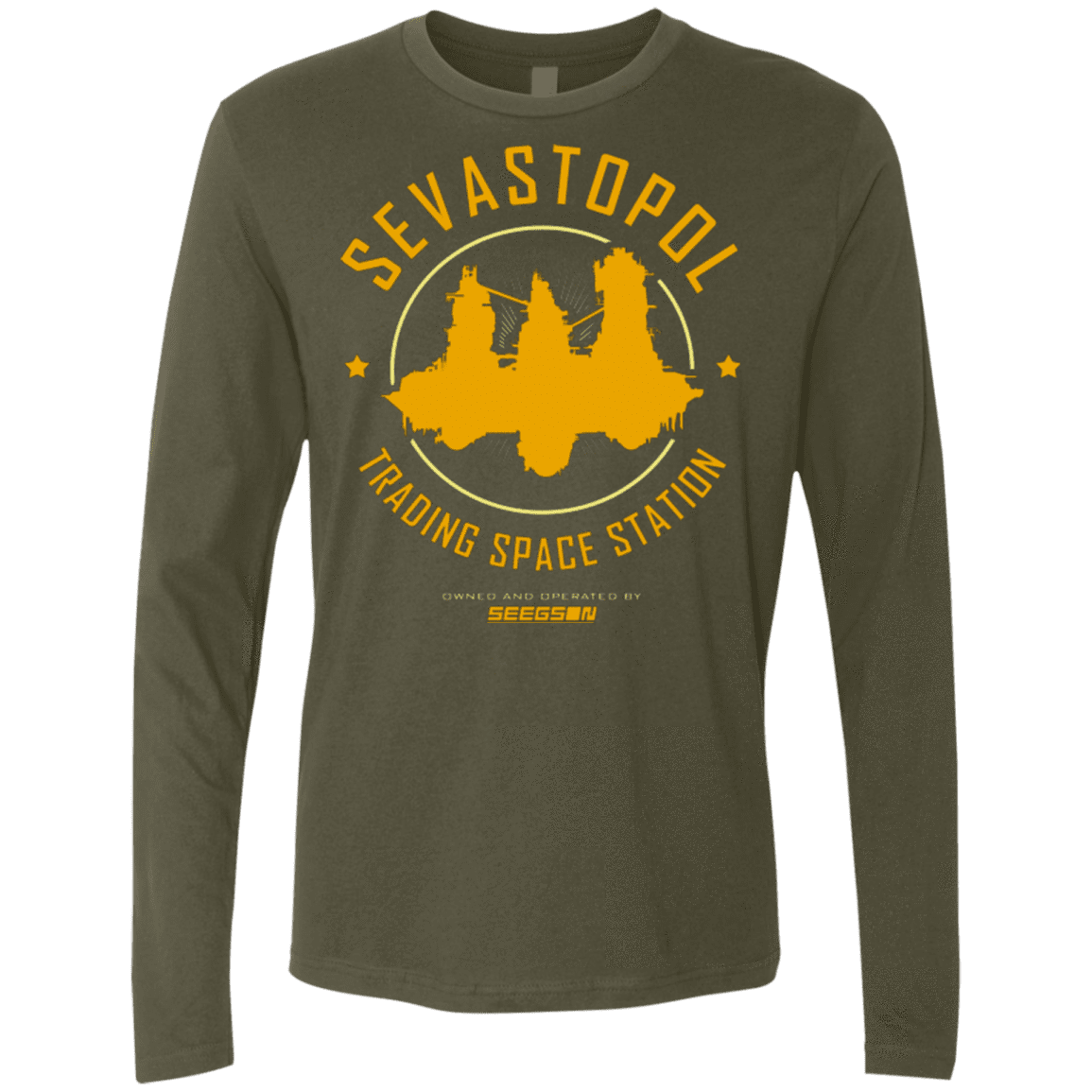 T-Shirts Military Green / Small Sevastopol Station Men's Premium Long Sleeve