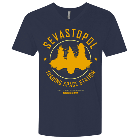 T-Shirts Midnight Navy / X-Small Sevastopol Station Men's Premium V-Neck