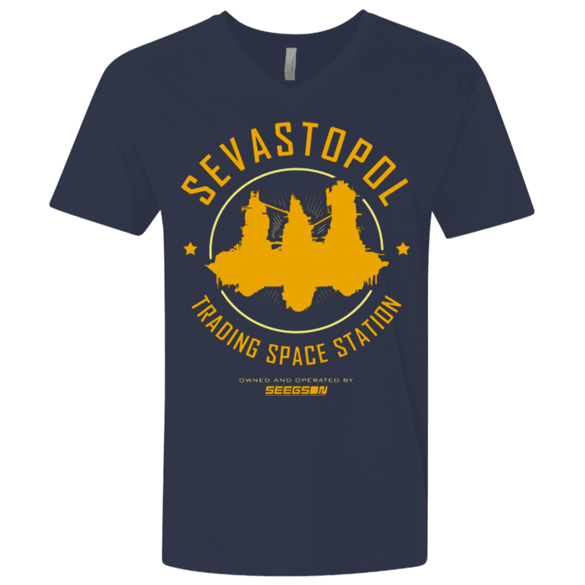 T-Shirts Midnight Navy / X-Small Sevastopol Station Men's Premium V-Neck