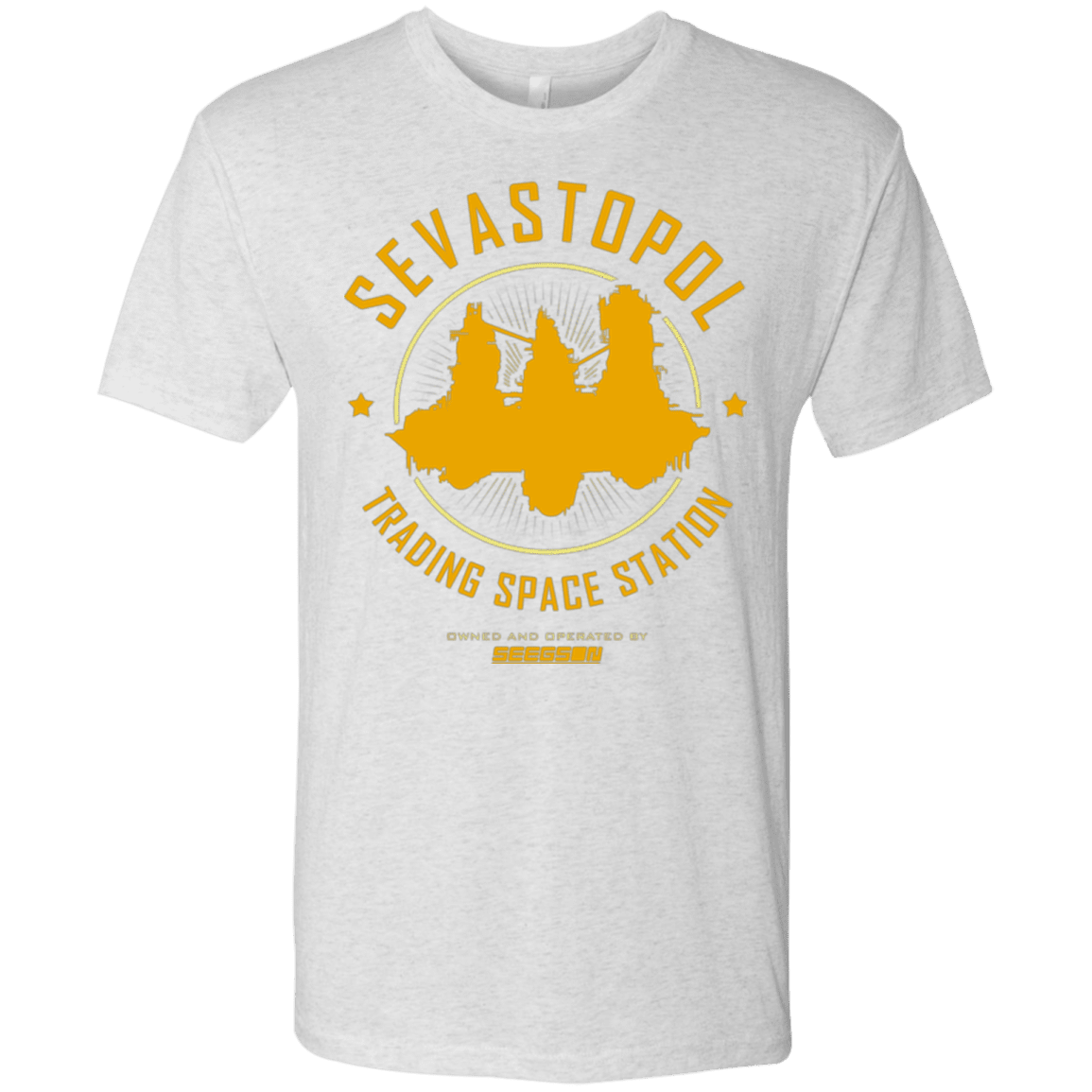 T-Shirts Heather White / Small Sevastopol Station Men's Triblend T-Shirt
